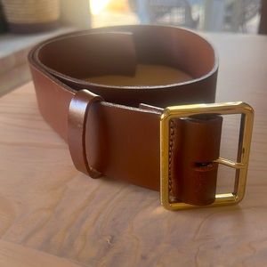 Frame dark tan belt